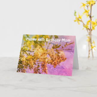 Tarjeta Feliz cumpleaños mamá Locust Flower Art Card