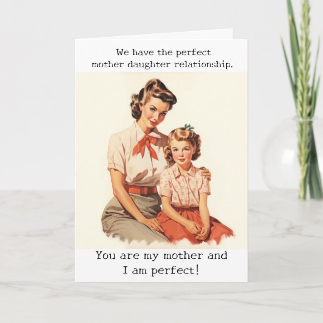 Tarjeta Feliz cumpleaños mamá madre humor gracioso (Anverso)