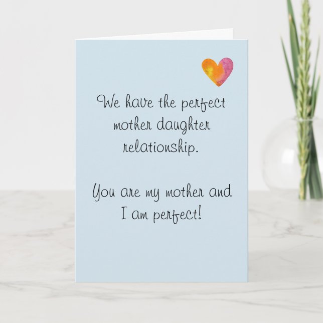 Tarjeta Feliz cumpleaños mamá madre humor gracioso (Anverso)