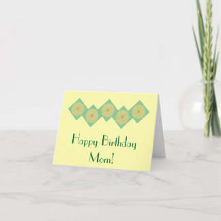 Tarjeta ¡Feliz cumpleaños, mamá! Notecard de flores amaril