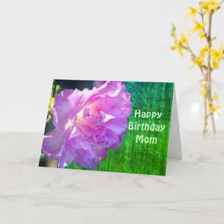 Tarjeta Feliz cumpleaños mamá Pink Azalea Flower Card