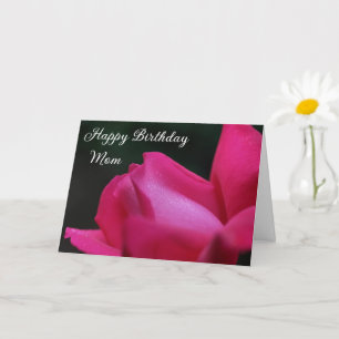 Tarjeta Feliz cumpleaños mamá Red Rosebud Flower