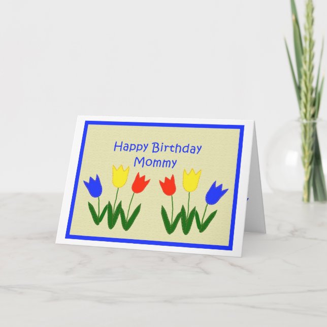 Tarjeta Feliz cumpleaños, mami (Anverso)