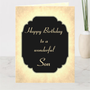 Tarjeta Feliz cumpleaños, maravilloso hijo saludo