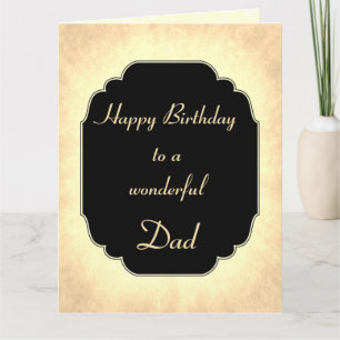 Tarjeta Feliz cumpleaños, maravilloso saludo de papá