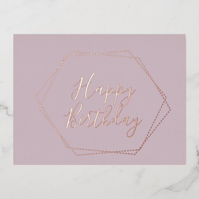 Tarjeta Feliz Cumpleaños Marco Rosado con Holograf (Anverso)