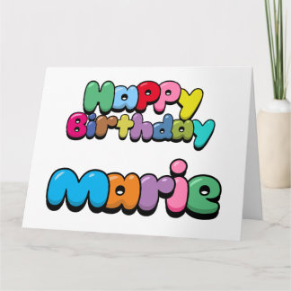 Tarjeta Feliz cumpleaños Marie
