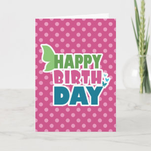 Tarjeta Feliz cumpleaños, mariposa, polka no hace la tarje