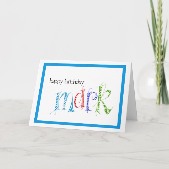 Tarjeta Feliz cumpleaños Mark (Anverso)