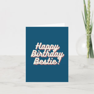 Tarjeta Feliz Cumpleaños Mejor Amiga Turquesa