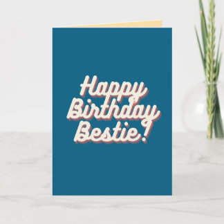 Tarjeta Feliz Cumpleaños Mejor Amiga | Verde azulado