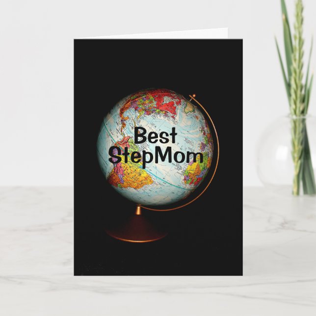 Tarjeta ¡Feliz cumpleaños, mejor paso mamá en la Tierra! (Anverso)