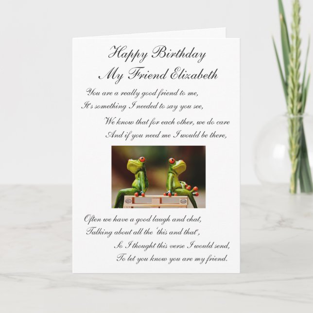 Tarjeta Feliz cumpleaños mi amigo (Anverso)