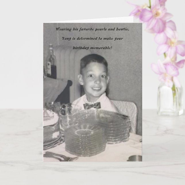 Tarjeta Feliz cumpleaños, mi amigo de la moda (Orquídea)