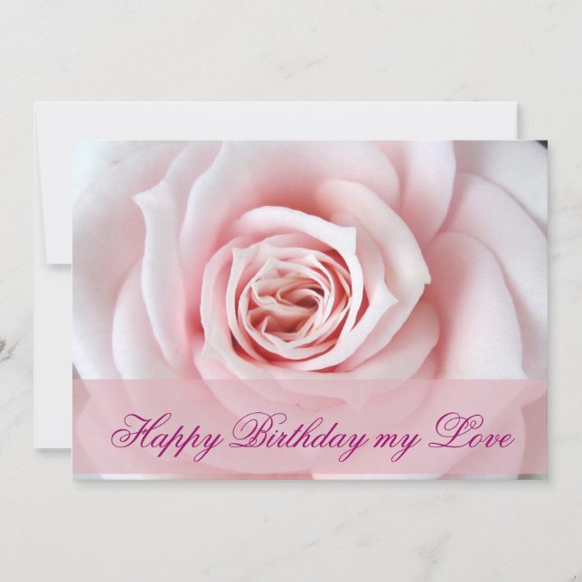 Tarjeta Feliz cumpleaños, mi amor (Anverso)