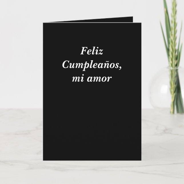 Tarjeta - Feliz cumpleaños, mi amor (Anverso)