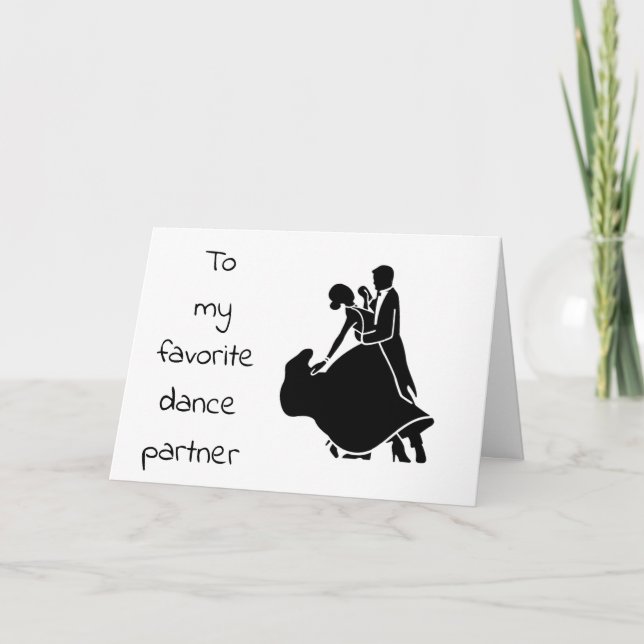TARJETA FELIZ CUMPLEAÑOS "MI ASOCIADO DE BAILE FAVORITO" (Anverso)