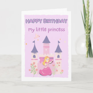 Tarjeta Feliz Cumpleaños Mi Pequeña Princesa/Hija/Hermana