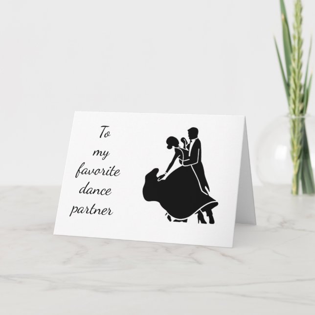 Tarjeta FELIZ CUMPLEAÑOS "MI SOCIO DE BAILE FAVORITO" (el  (Anverso)