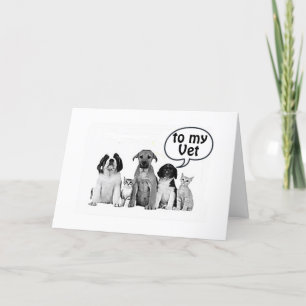 TARJETA FELIZ CUMPLEAÑOS **MI VETERINARIO** Y AMIGO!