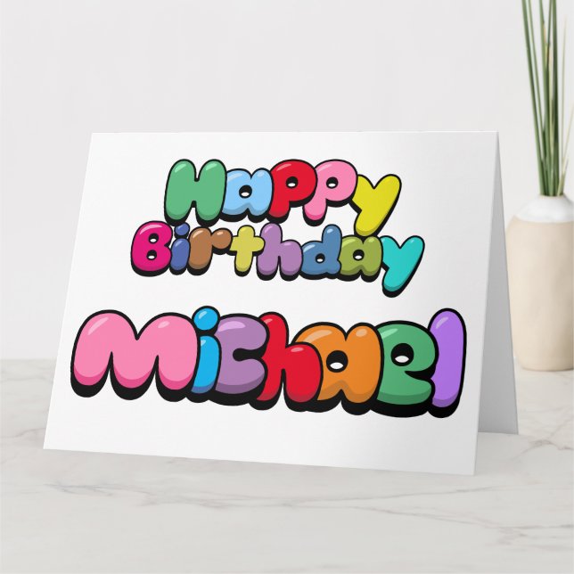 Tarjeta Feliz cumpleaños Michael (Anverso)