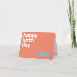 Tarjeta feliz cumpleaños mínimo simple y moderno papel fie