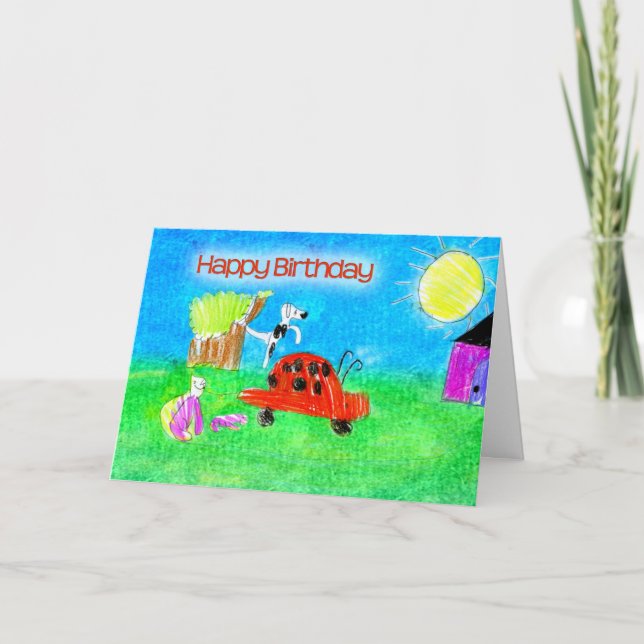 Tarjeta Feliz cumpleaños Miss Q (Anverso)