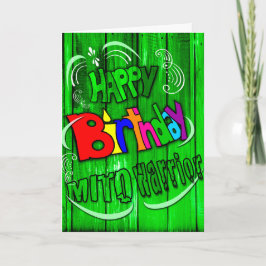 Tarjeta Feliz cumpleaños Mito Warrior