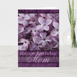 Tarjeta Feliz cumpleaños, Mom Lilacs Card