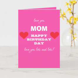 Tarjeta Feliz cumpleaños MOM Script Nombres de familia Cum
