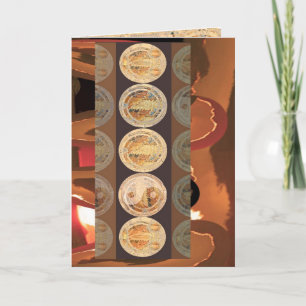 Tarjeta Feliz cumpleaños - Monedas de oro 2010