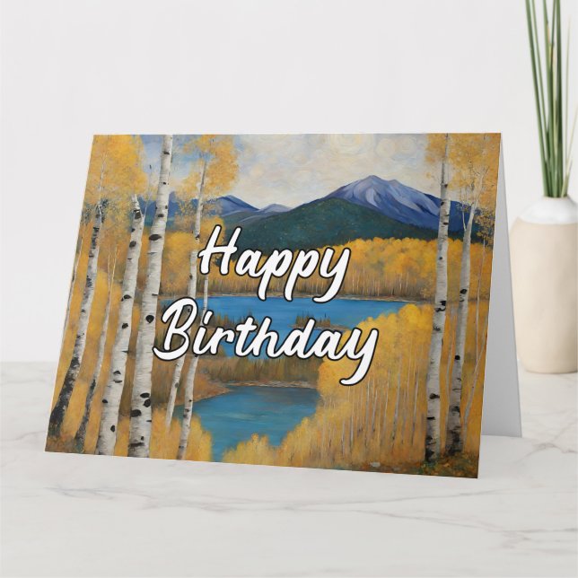 Tarjeta Feliz cumpleaños, montaña de Colorado (Anverso)