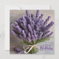 Feliz cumpleaños morado Lavanda Flores Bouquet