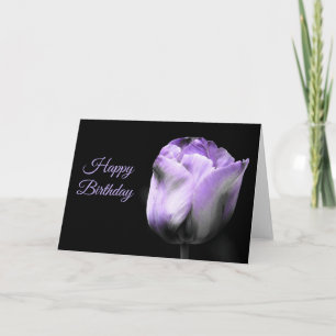 Tarjeta Feliz cumpleaños Morado Tulip *personalizar*