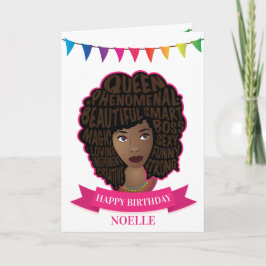 Tarjeta Feliz cumpleaños, Motivadoras mujeres negras, colo