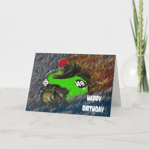 TARJETA FELIZ CUMPLEAÑOS MOTOCICLETA MOTO