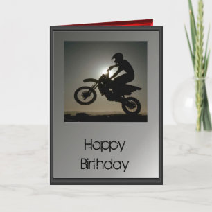 Tarjeta Feliz cumpleaños - Motocross