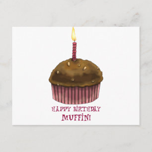 Tarjeta Feliz cumpleaños Muffin
