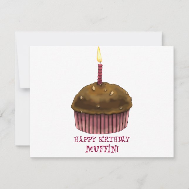 Tarjeta Feliz cumpleaños Muffin (Anverso)