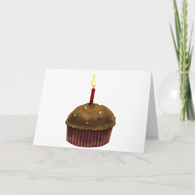 Tarjeta Feliz cumpleaños Muffin (Anverso)