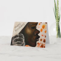 Feliz cumpleaños, mujer de belleza africana