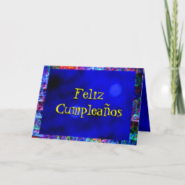 Tarjeta - Feliz Cumpleaños - multicolora