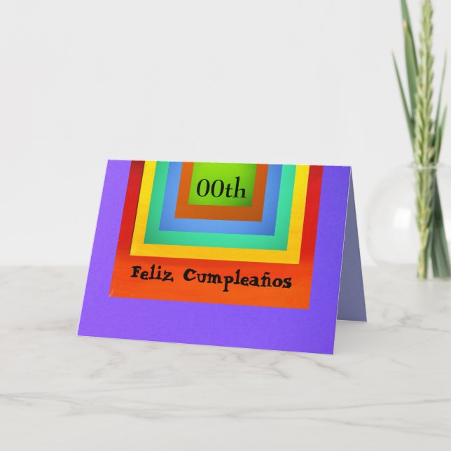 Tarjeta - Feliz Cumpleaños - multicolora (Anverso)