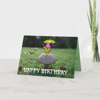 Tarjeta Feliz cumpleaños Mushroom Gnome