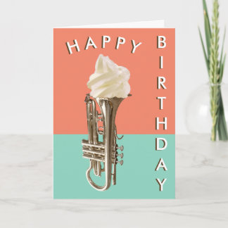 Tarjeta Feliz Cumpleaños Música Divertida Humor Helado Cuc