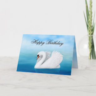 Tarjeta Feliz cumpleaños Mute Swan Card