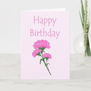 Tarjeta Feliz cumpleaños, naciones rosadas