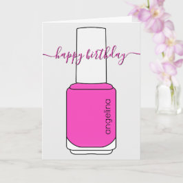 Tarjeta Feliz cumpleaños Nail Polish art