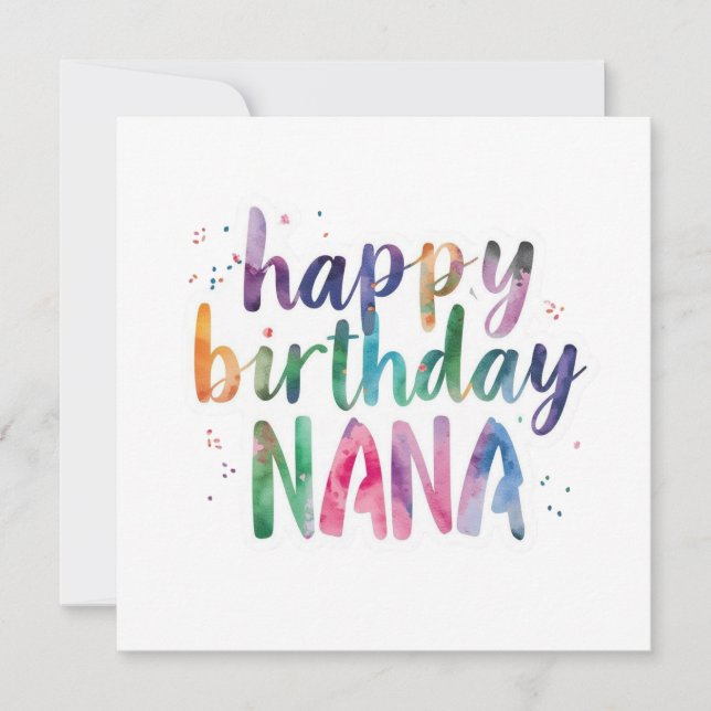 Tarjeta Feliz Cumpleaños Nana (Anverso)