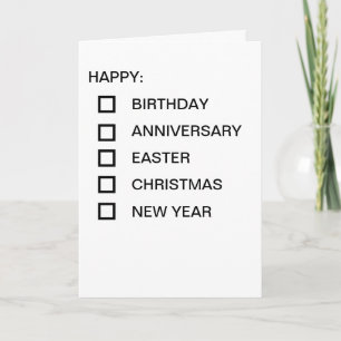 Tarjeta FELIZ: Cumpleaños, Navidad, Aniversario, etc
